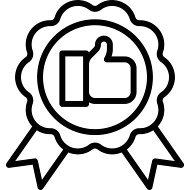 Rosette simgesi, Süpermarket ve Alışveriş Merkezi bağlantılı vektör illüstrasyonu