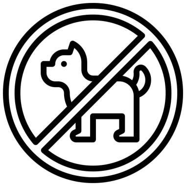 Hayvan İzinli İşaret Simgesi Yok, Süpermarket ve Alışveriş Merkezi İlgili Vektör Resimlemesi