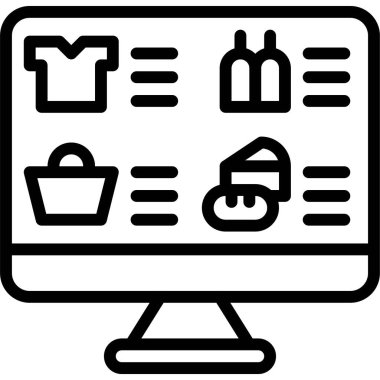 Ürün listesi simgesi, Süpermarket ve Alışveriş Merkezi bağlantılı vektör illüstrasyonu