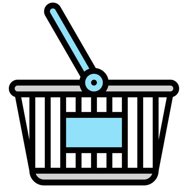 Εικονίδιο Καλαθιού Αγορών Supermarket Και Εμπορικό Κέντρο Σχετική Διανυσματική Απεικόνιση — Διανυσματικό Αρχείο