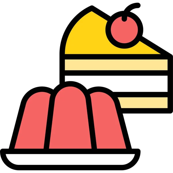 Icono Postre Ilustración Vectorial Relacionada Con Supermercados Centros Comerciales — Vector de stock