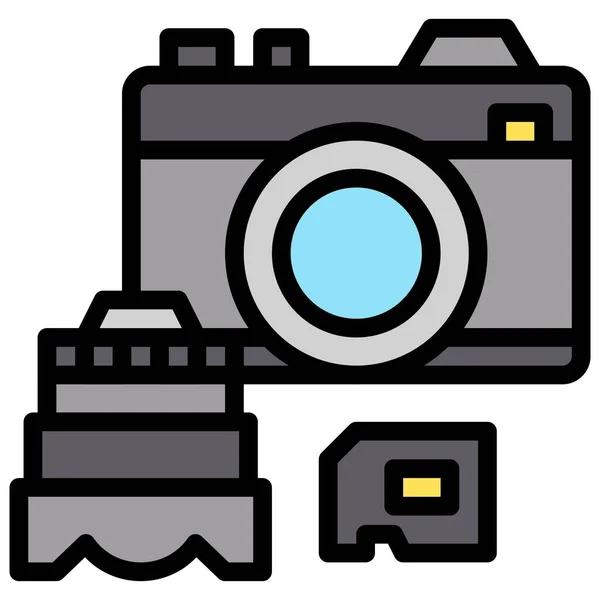 Camera Icon Supermarket Shopping Mall Related Vector Illustration — Stock Vector