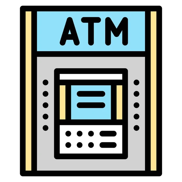 Icono Atm Ilustración Vectorial Relacionada Con Supermercados Centros Comerciales — Archivo Imágenes Vectoriales