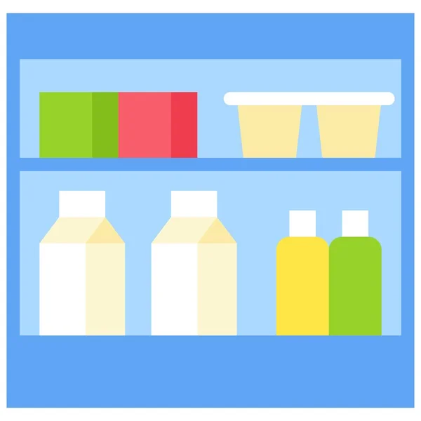 Refrigerator Icon Supermarket Shopping Mall Related Vector Illustration — Stock Vector