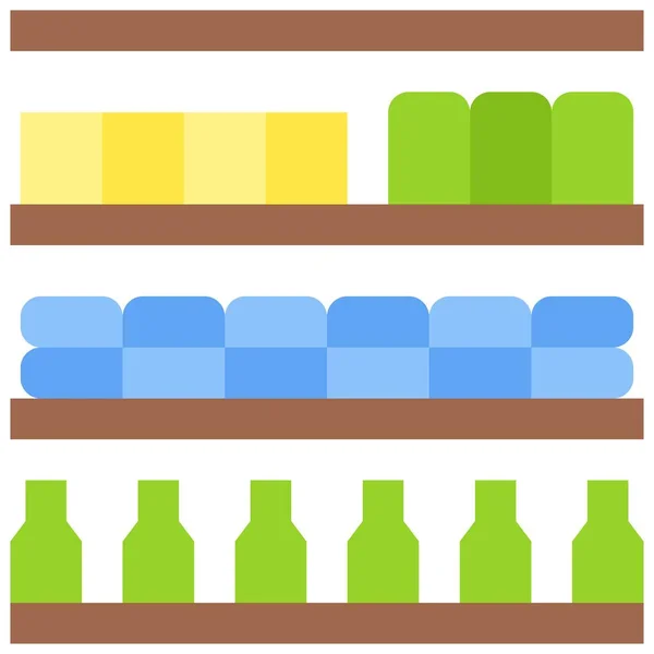 Icono Estante Supermercado Ilustración Vectorial Relacionada Con Supermercado Centro Comercial — Archivo Imágenes Vectoriales