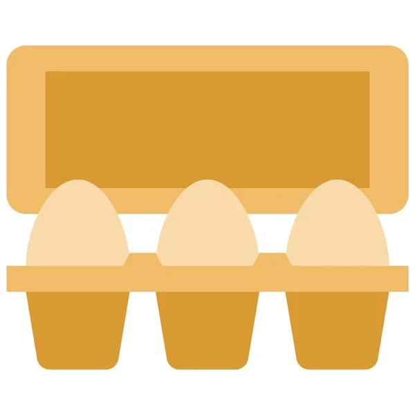 Egg Carton Icon Supermarket Shopping Mall 일러스트 — 스톡 벡터