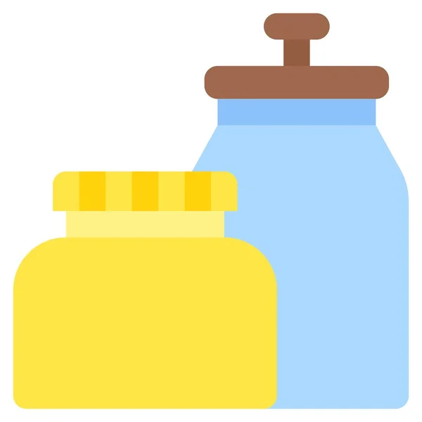 Bottle Jar Icon Supermarket Shopping Store Related Vector Illustration — 스톡 벡터