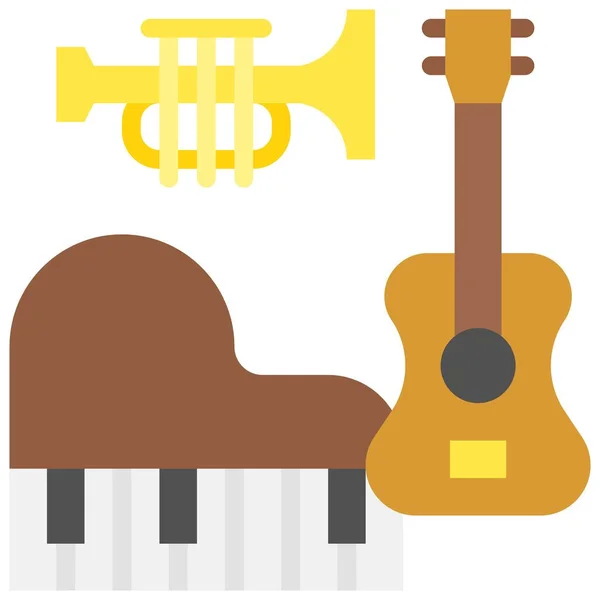Icono Instrumento Musical Ilustración Vectorial Relacionada Con Supermercados Centros Comerciales — Vector de stock