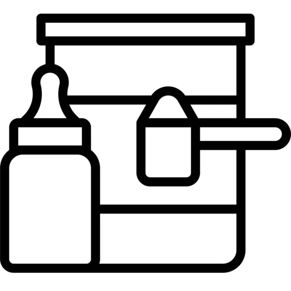 Icono Fórmula Infantil Ilustración Vectorial Relacionada Con Supermercados Centros Comerciales — Archivo Imágenes Vectoriales