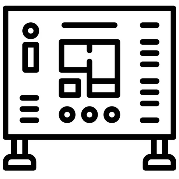 Kartensymbol Supermarkt Und Einkaufszentrum Verwandte Vektorillustration — Stockvektor