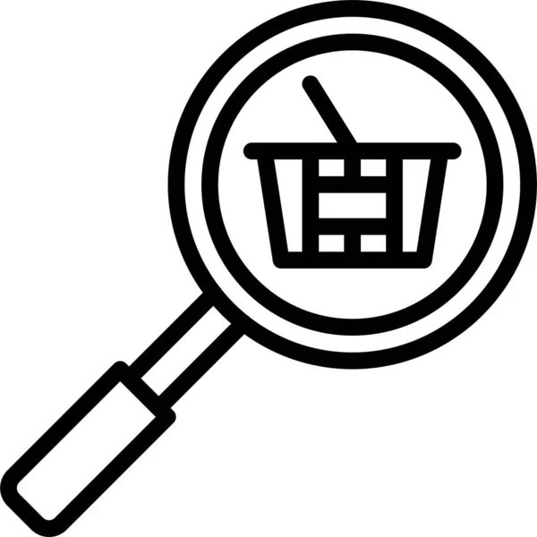篮子检查图标 超级市场和购物中心相关的病媒说明 — 图库矢量图片