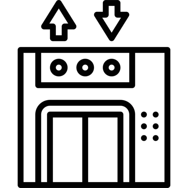 Icono Del Elevador Ilustración Vectorial Relacionada Con Supermercados Centros Comerciales — Vector de stock