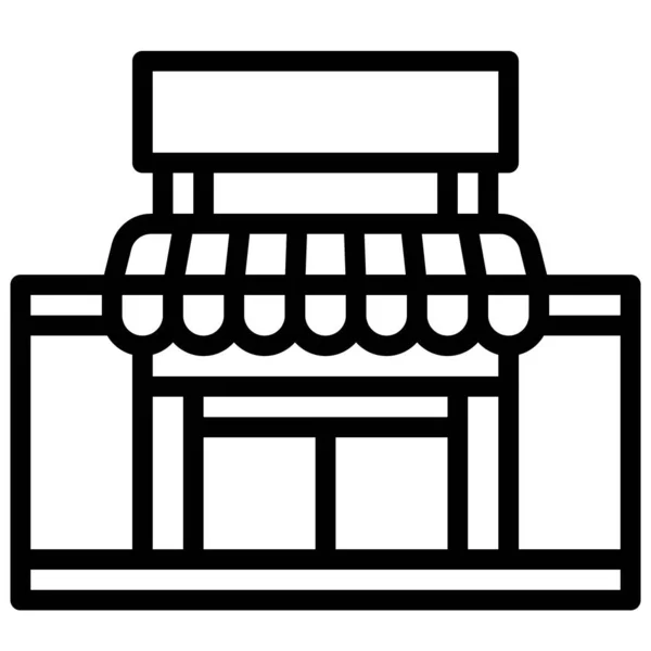 Icône Supermarché Illustration Vectorielle Liée Supermarché Centre Commercial — Image vectorielle
