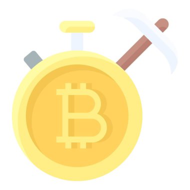 Geçmişteki Zaman simgesi, Kripto para birimi bağlantılı vektör illüstrasyonunun kanıtı