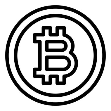 Bitcoin simgesi, Kripto para birimi bağlantılı vektör çizimi