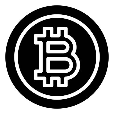 Bitcoin simgesi, Kripto para birimi bağlantılı vektör çizimi