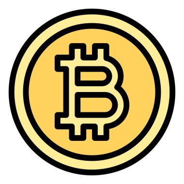 Bitcoin simgesi, Kripto para birimi bağlantılı vektör çizimi