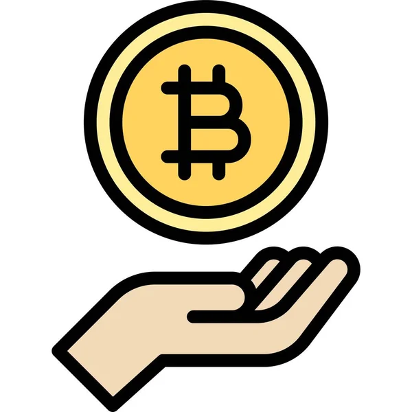 Bitcoin Symbol Kryptowährungsbezogene Vektorillustration — Stockvektor