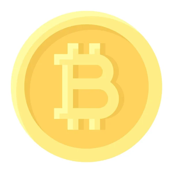 Icono Bitcoin Cryptocurrency Vector Relacionado Ilustración — Archivo Imágenes Vectoriales