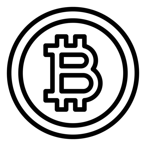 Icono Bitcoin Cryptocurrency Vector Relacionado Ilustración — Vector de stock