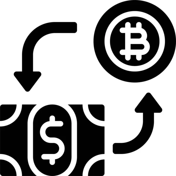 Bitcoin Exchange Symbol Kryptowährungsbezogene Vektorillustration — Stockvektor