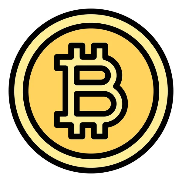 Icône Bitcoin Illustration Vectorielle Liée Crypto Monnaie — Image vectorielle