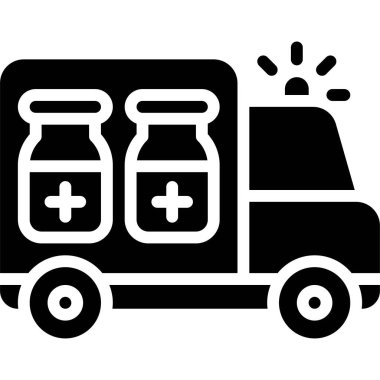 Aşı Van simgesi, Aşı Geliştirme vektör çizimi