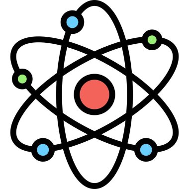 Atomik kütle ikonu, Aşı Geliştirme İlgili vektör çizimi