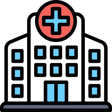 Hastane simgesi, Aşı Geliştirme İlgili vektör çizimi