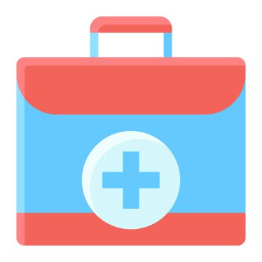 Tıbbi çanta simgesi, Aşı Geliştirme İlgili vektör çizimi