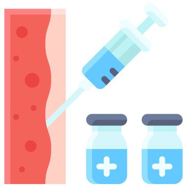 Aşı simgesi, Aşı Geliştirme İlgili vektör çizimi