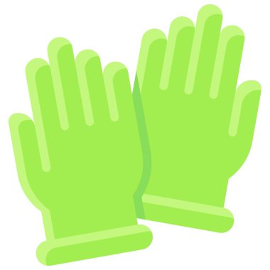 Lastik eldiven simgesi, aşı geliştirme vektör illüstrasyonu