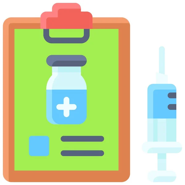 Impfdaten Symbol Vektor Illustration Zur Impfstoffentwicklung — Stockvektor