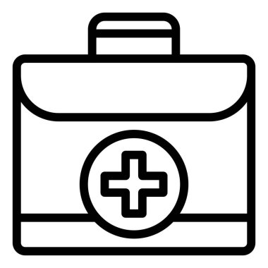 Tıbbi çanta simgesi, Aşı Geliştirme İlgili vektör çizimi