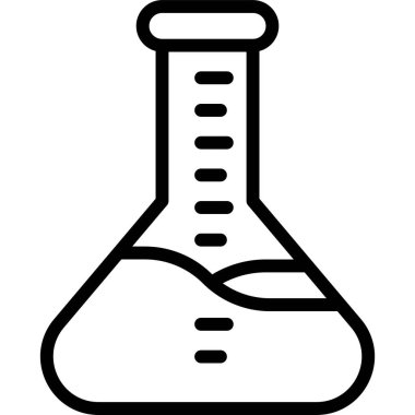 Erlenmeyer şişe simgesi, Aşı Geliştirme İlgili vektör çizimi