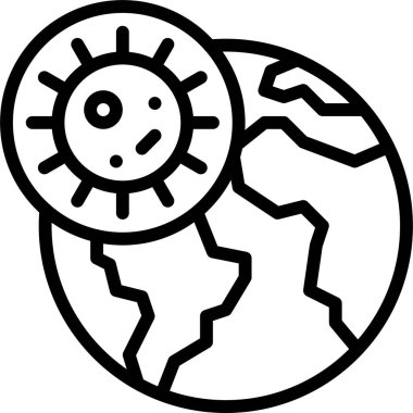 Dünya ikonunda virüs, Aşı Geliştirme İlgili vektör çizimi