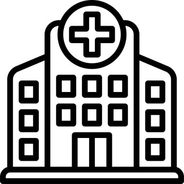 Hastane simgesi, Aşı Geliştirme İlgili vektör çizimi