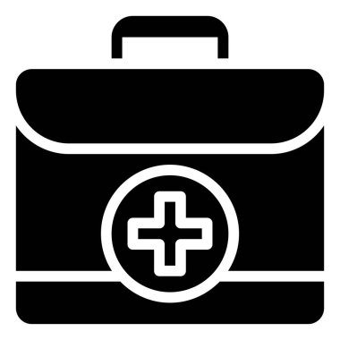 Tıbbi çanta simgesi, Aşı Geliştirme İlgili vektör çizimi