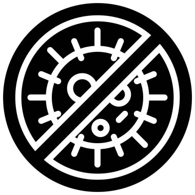 Virüs işareti simgesi yok, Aşı Geliştirme İlgili vektör çizimi