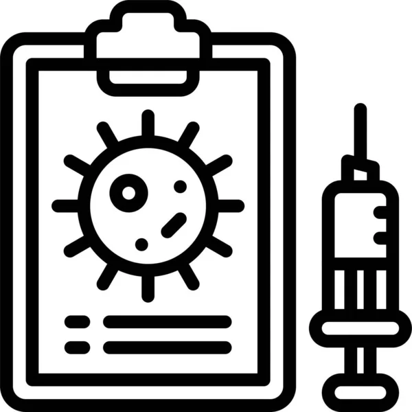 Virus Data Icon Vaccine Development Related Vector Illustration — 스톡 벡터