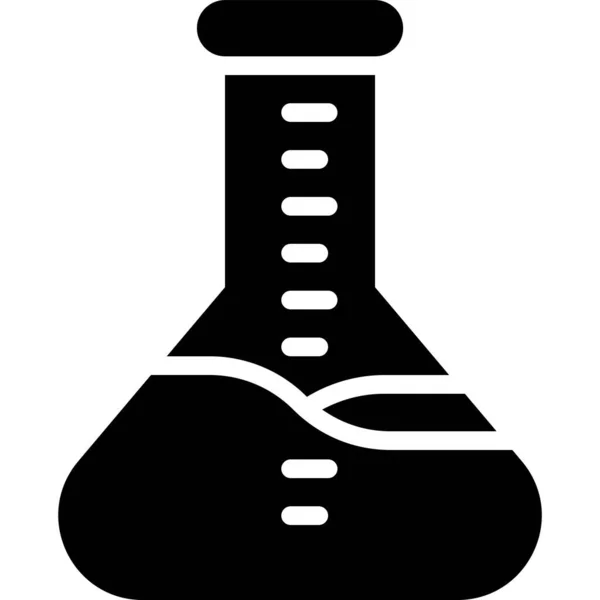 Erlenmeyerkolben Symbol Vakzine Development Related Veector Illustration — Stockvektor
