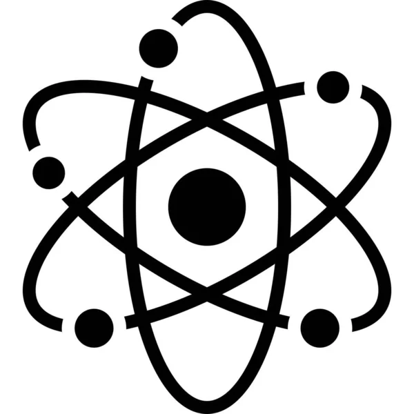Иконка Атомной Массы Связанная Разработкой Вакцины Векторная Иллюстрация — стоковый вектор