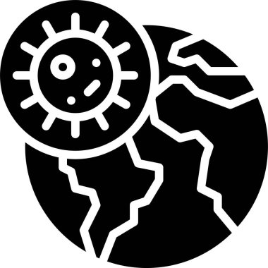 Dünya ikonunda virüs, Aşı Geliştirme İlgili vektör çizimi