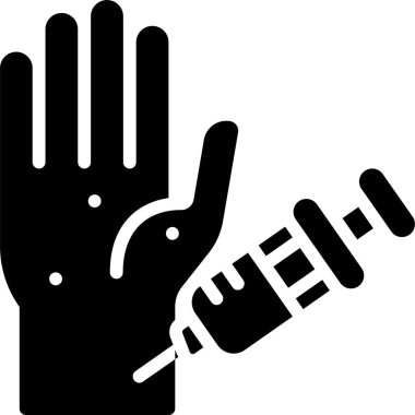 Aşı yan etkileri simgesi, aşı geliştirme ilgili vektör çizimi