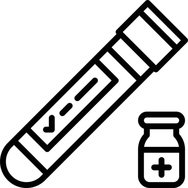 Test Tube Vaccine Icon Vaccine Development Related Vector Illustration — Stock Vector