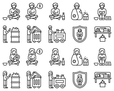 Evsiz çizgi simgesi kümesi 2, vektör çizelgesi