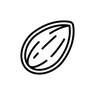 Kabuk Özeti Vektör Resiminde Yarısı Soyulmuş Badem Fındığı