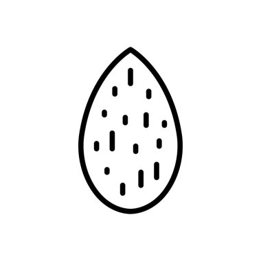 Badem Cevizi Basit Taslak Simge Vektörü İllüstrasyonu