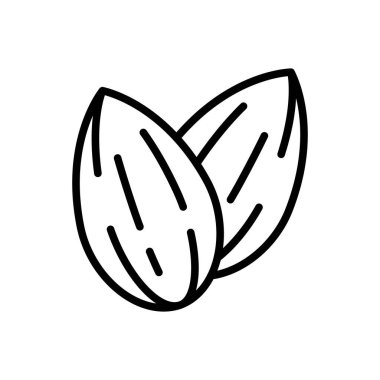 Bir çift badem fıstığı Özet Simge Vektörü İllüstrasyonu