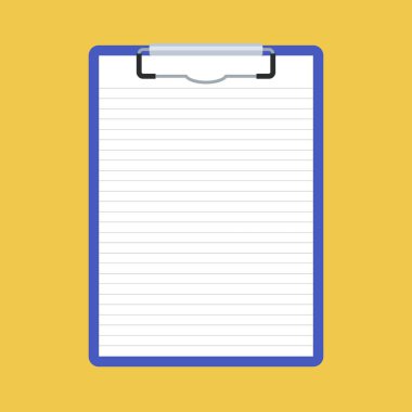 Lined Paper Şablon Vektör İllüstrasyonlu Boş Pano